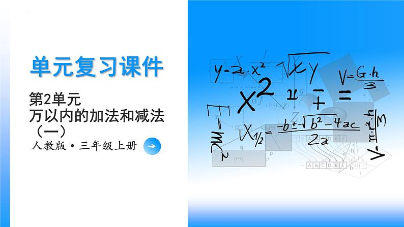 【期末复习课件】人教版 2023-2024学年三年级上册 数学期末核心复习 第二单元《万以内的加法和减法（一）》-课件01