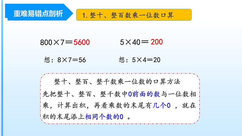 【期末复习课件】人教版 2023-2024学年三年级上册 数学期末核心复习 第六单元《多位数乘一位数》-课件04