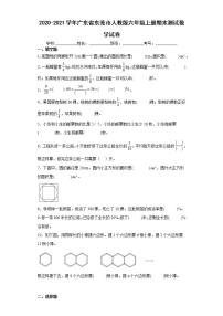 2020-2021学年广东省东莞市人教版六年级上册期末测试数学试卷