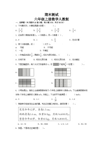 期末测试(试题)-人教版六年级上册数学