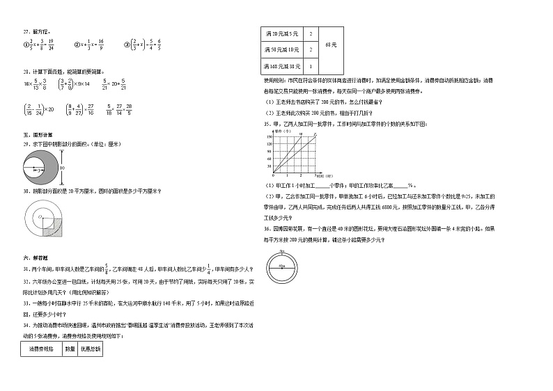 广东省东莞市重点中学2023-2024学年小升初数学分班考押题卷（人教版）02