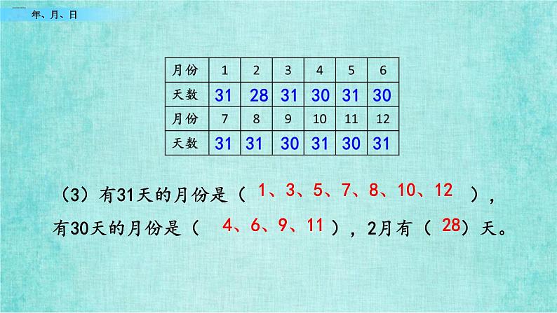 西师大版数学三年级上册课件教学第六单元年、月、日6.1年、月、日08