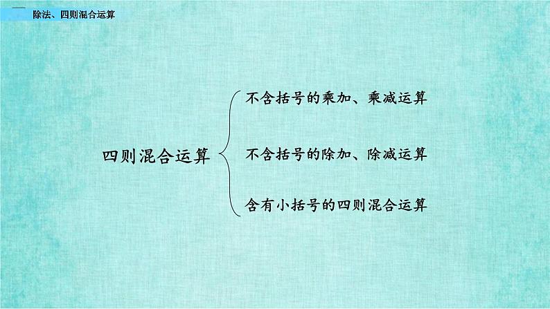 西师大版数学三年级上册课件教学第九单元总复习9.3除法、四则混合运算04