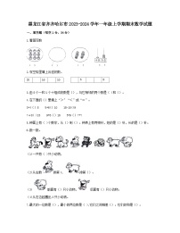 黑龙江省齐齐哈尔市2023-2024学年一年级上学期期末数学试题