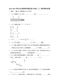 山东省菏泽市成武县2023-2024学年六年级上学期期中数学试卷