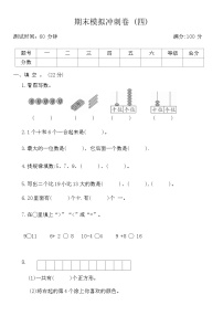 期末模拟冲刺卷(试题)-一年级上册数学人教版(02)