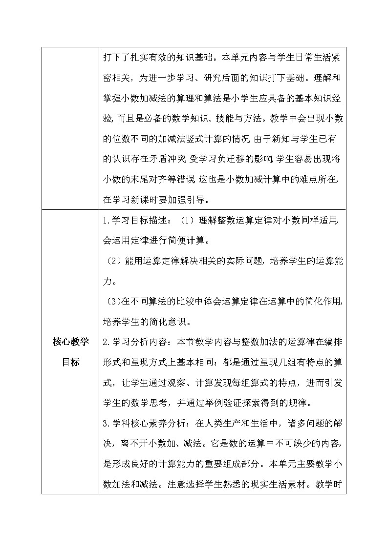 【核心素养】人教版小学数学四年级下册   6.4  整数加法运算定律推广到小数    课件+教案+导学案(含教学反思)02