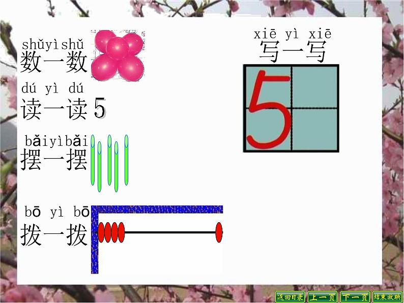 《1—5的认识和加减法——分与合》（课件）人教版一年级上册数学第7页