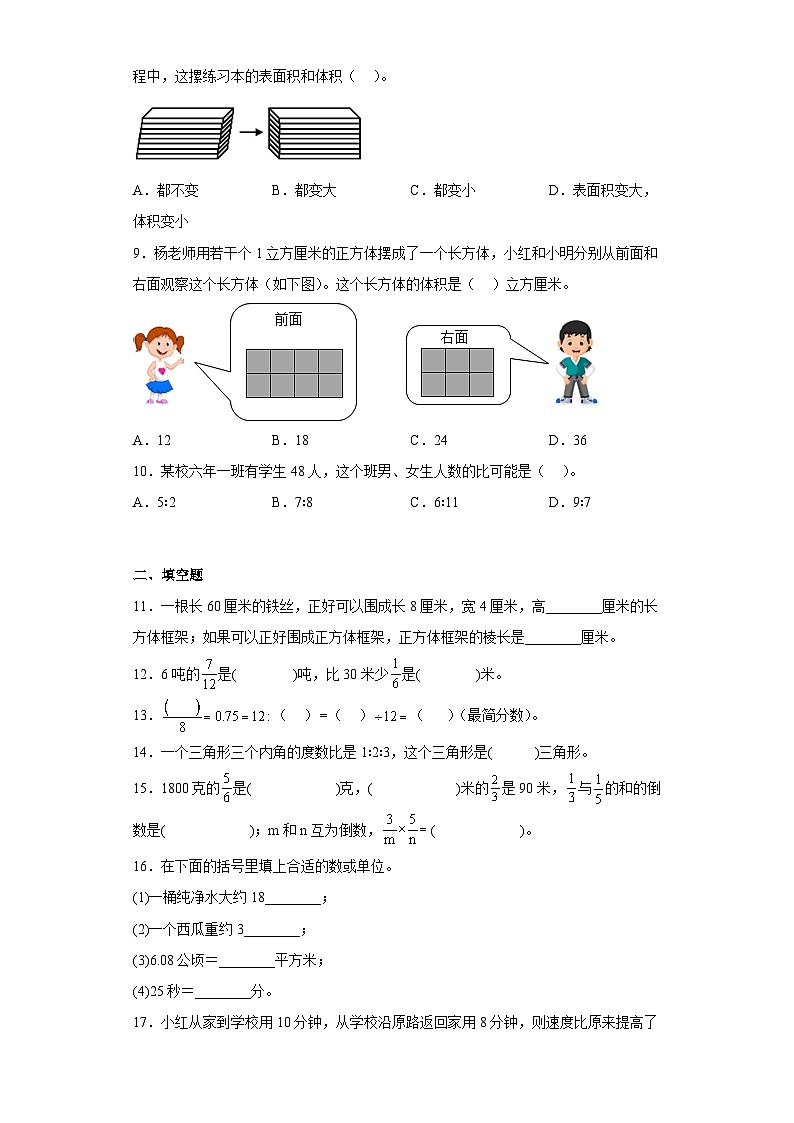 （期末押题卷）六年级上册期末核心考点数学试卷（苏教版）02
