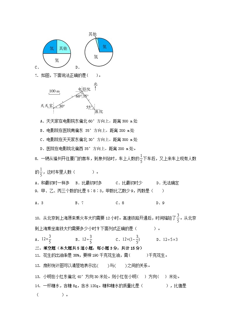 期末综合习题(试题)--六年级上册数学人教版第2页