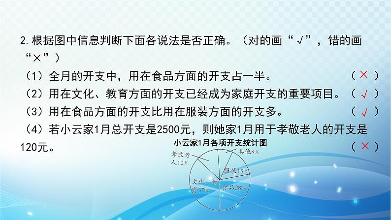 人教版数学六年级上册 统计与概率 练习课件第3页