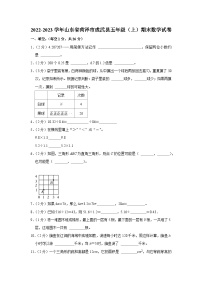 山东省菏泽市成武县2022-2023学年五年级上学期期末数学试卷