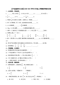 辽宁省盘锦市大洼区2020-2021学年六年级上学期数学期末试卷