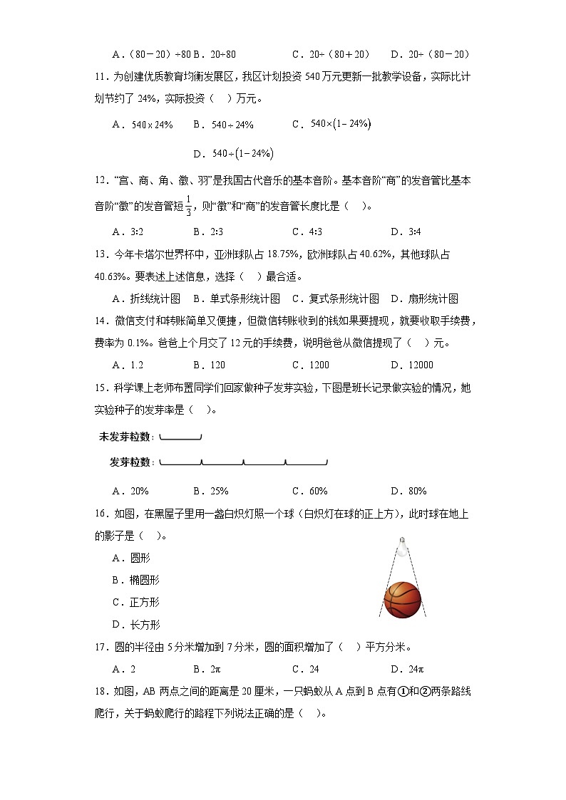 期末复习提升培优必刷卷（试题）-六年级数学上册北师大版02