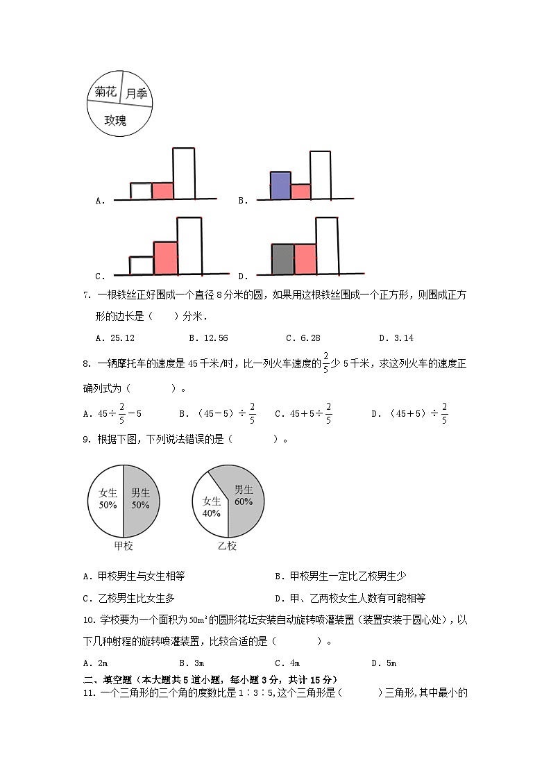 期末综合卷（试题）人教版六年级上册数学02