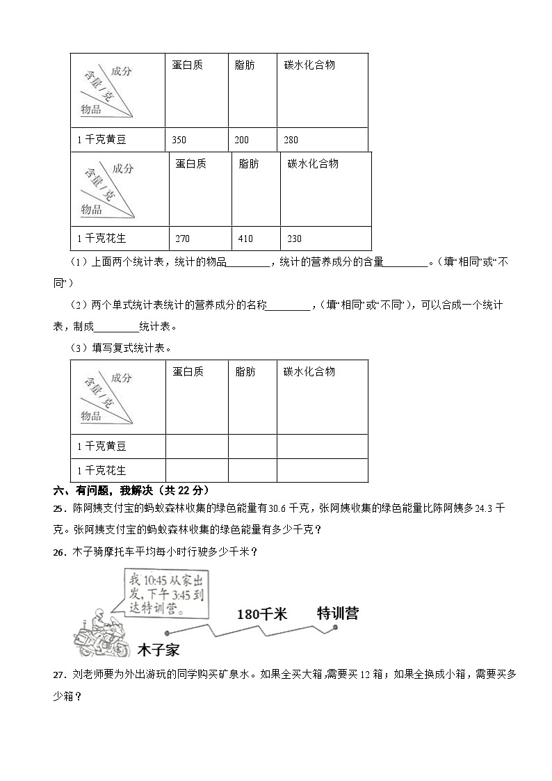 陕西省延安市宝塔区蟠龙镇2020-2021学年三年级下学期期末数学试卷第3页