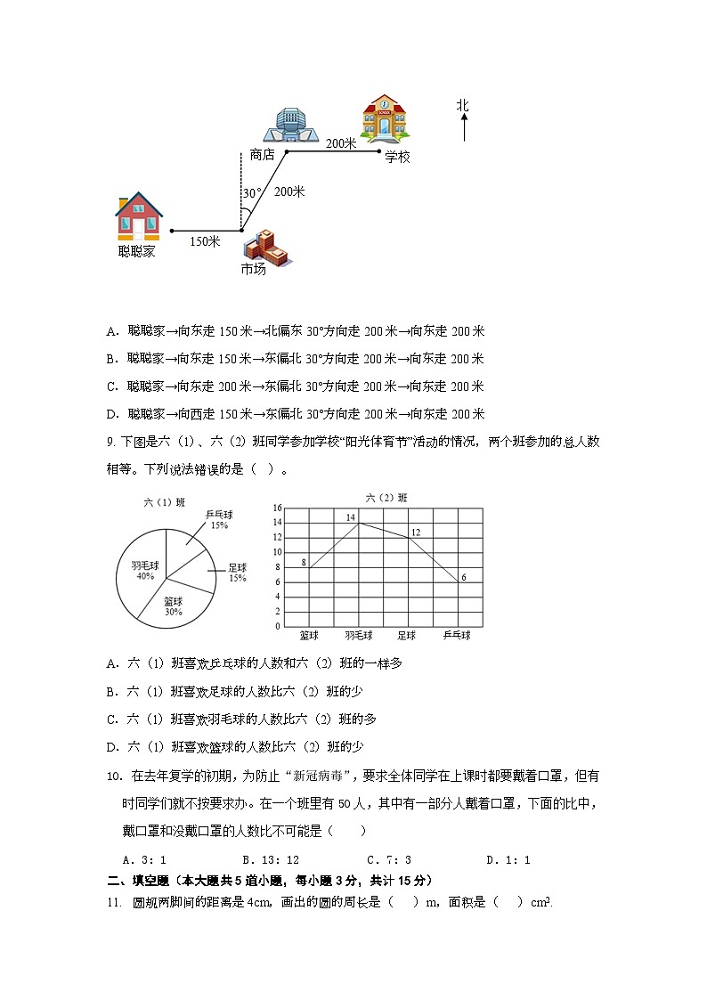 期末综合复习+（试题）-六年级上册人教版数学02