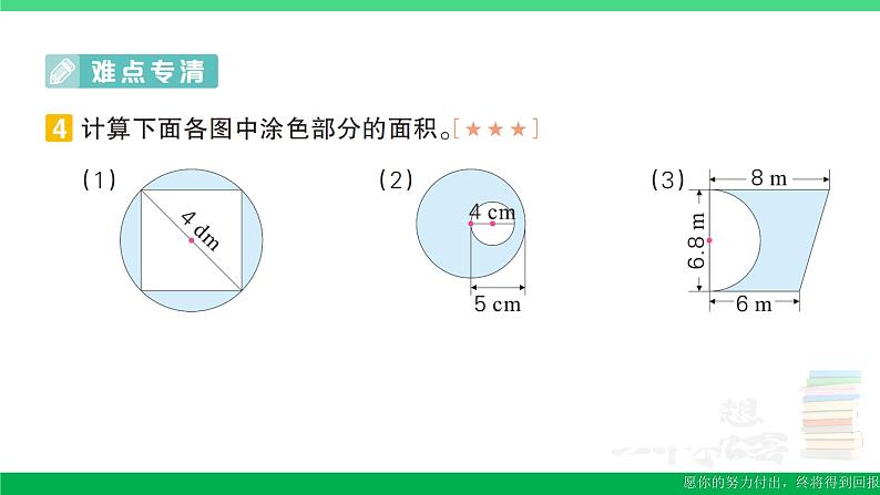 六年级数学上册期末复习第9天圆的面积作业课件新人教版第5页