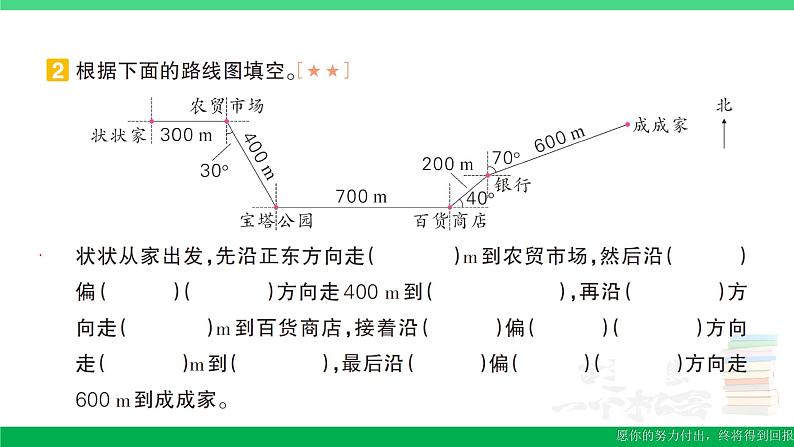 六年级数学上册期末复习第4天位置与方向作业课件新人教版03