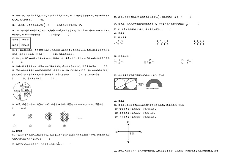 （湖北期末押题）湖北省2023-2024学年六年级数学上册期末考试·最后一卷A卷（人教版）第2页