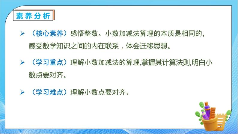 【核心素养】人教数学四下-6.1 小数位数相同的小数加减法（课件+教案+学案+作业）05