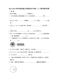 2023-2024学年河南省商丘市夏邑县六年级（上）期中数学试卷