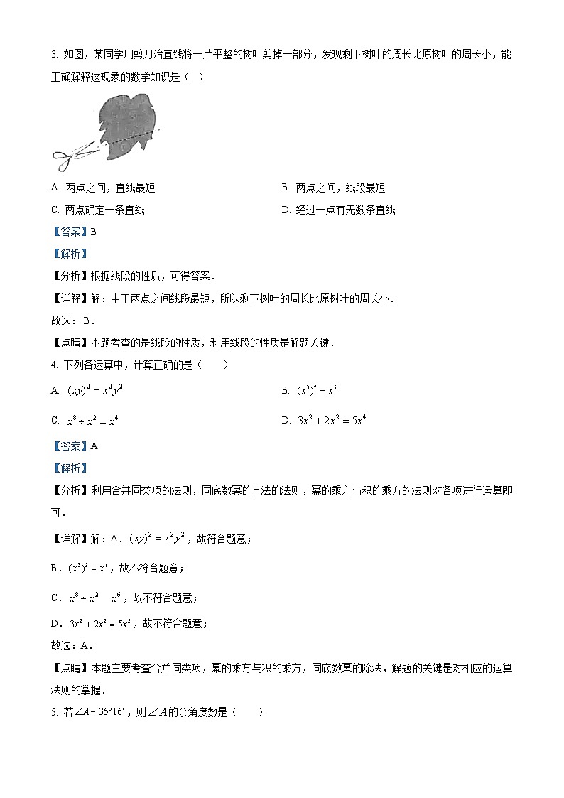 山东省东营市垦利区（五四制）2022-2023学年六年级下学期期末数学试题（解析版）第2页