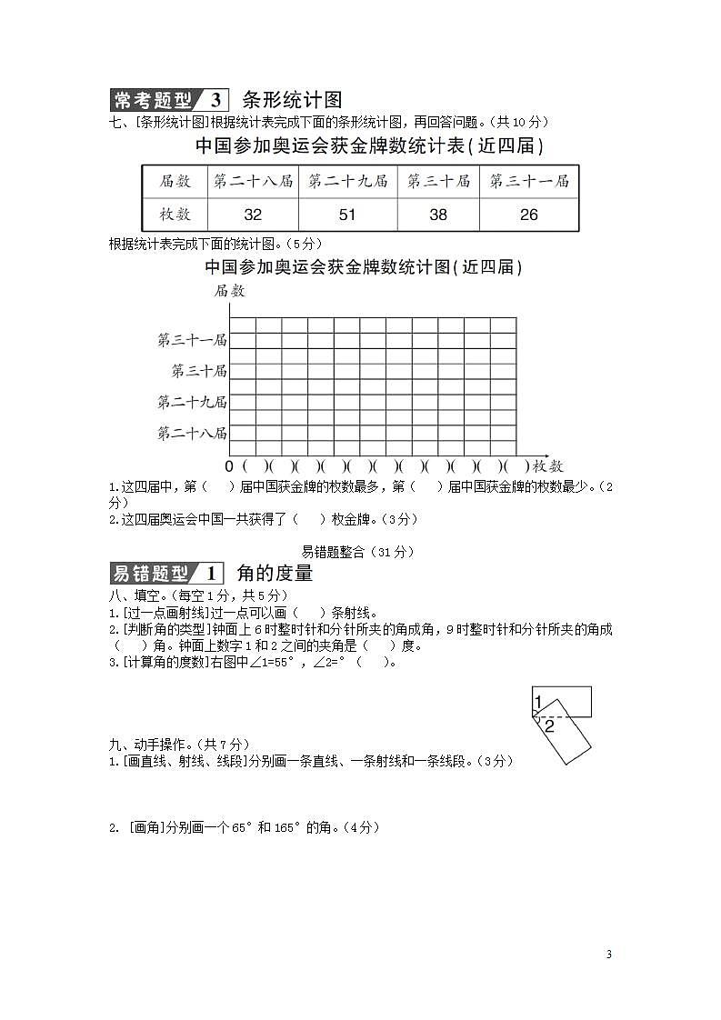 2023四年级数学上册常考易错题综合测评卷（人教版）03