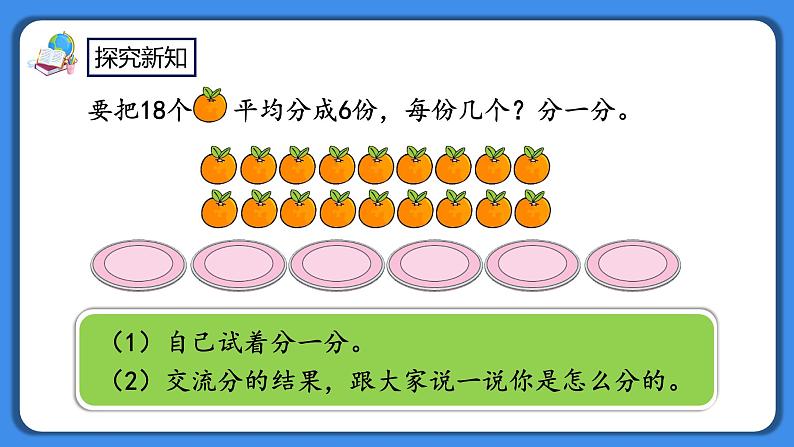 人教版小学数学二年级下册2.2《按指定的份数平均分》PPT课件+教学设计+同步练习05