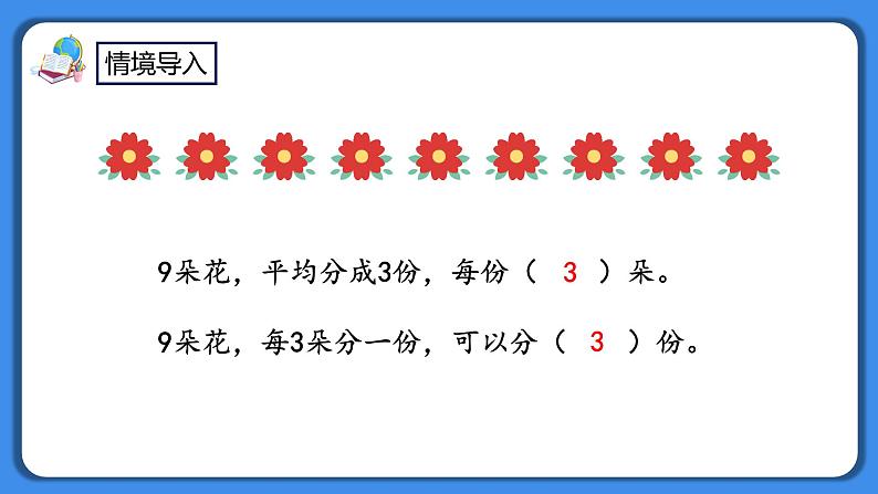 人教版小学数学二年级下册2.5《认识除法算式》PPT课件+教学设计+同步练习02