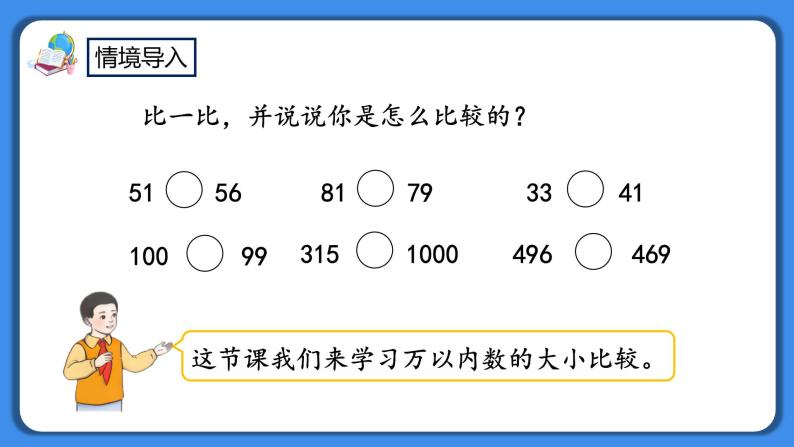 人教版小学数学二年级下册7.10《万以内数的大小比较》PPT课件+教学设计+同步练习02