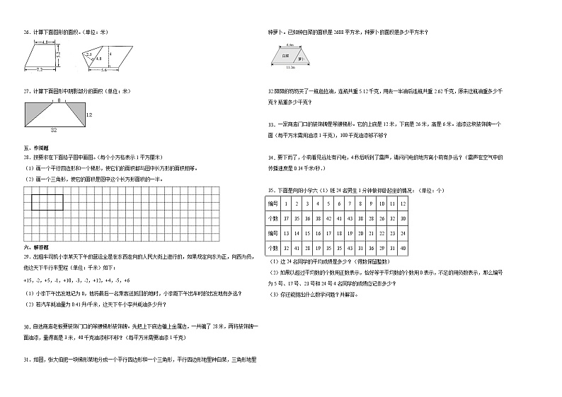 江苏省南通市2023-2024学年五年级上学期数学高频易错期末考前预测卷（苏教版）第2页