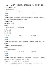 2022-2023学年山东省潍坊市昌乐县青岛版五年级上册期末测试数学试卷