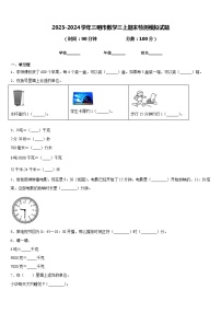 2023-2024学年三明市数学三上期末检测模拟试题含答案