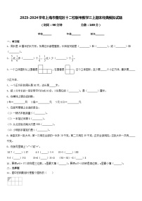 2023-2024学年上海市普陀区十二校联考数学三上期末经典模拟试题含答案