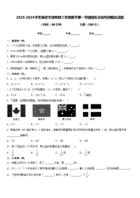 2023-2024学年保定市清苑县三年级数学第一学期期末达标检测模拟试题含答案