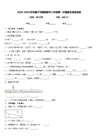 2023-2024学年南宁市横县数学三年级第一学期期末预测试题含答案