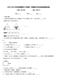 2023-2024学年双流县数学三年级第一学期期末学业质量监测模拟试题含答案