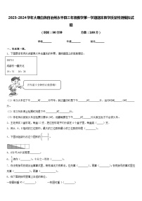 2023-2024学年大理白族自治州永平县三年级数学第一学期期末教学质量检测模拟试题含答案