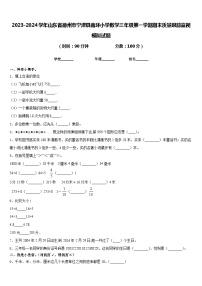 2023-2024学年山东省德州市宁津县南环小学数学三年级第一学期期末质量跟踪监视模拟试题含答案