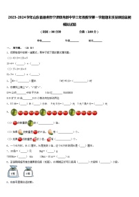 2023-2024学年山东省德州市宁津县育新中学三年级数学第一学期期末质量跟踪监视模拟试题含答案