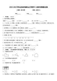 2023-2024学年山东省济南匡山小学数学三上期末经典模拟试题含答案