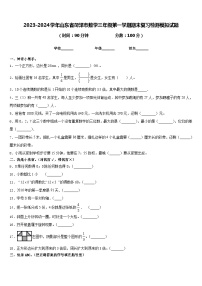 2023-2024学年山东省菏泽市数学三年级第一学期期末复习检测模拟试题含答案