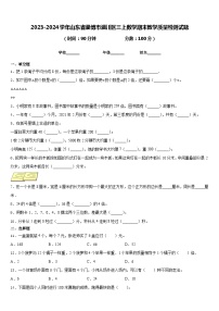 2023-2024学年山东省淄博市淄川区三上数学期末教学质量检测试题含答案