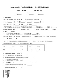 2023-2024学年广东省清远市数学三上期末综合测试模拟试题含答案