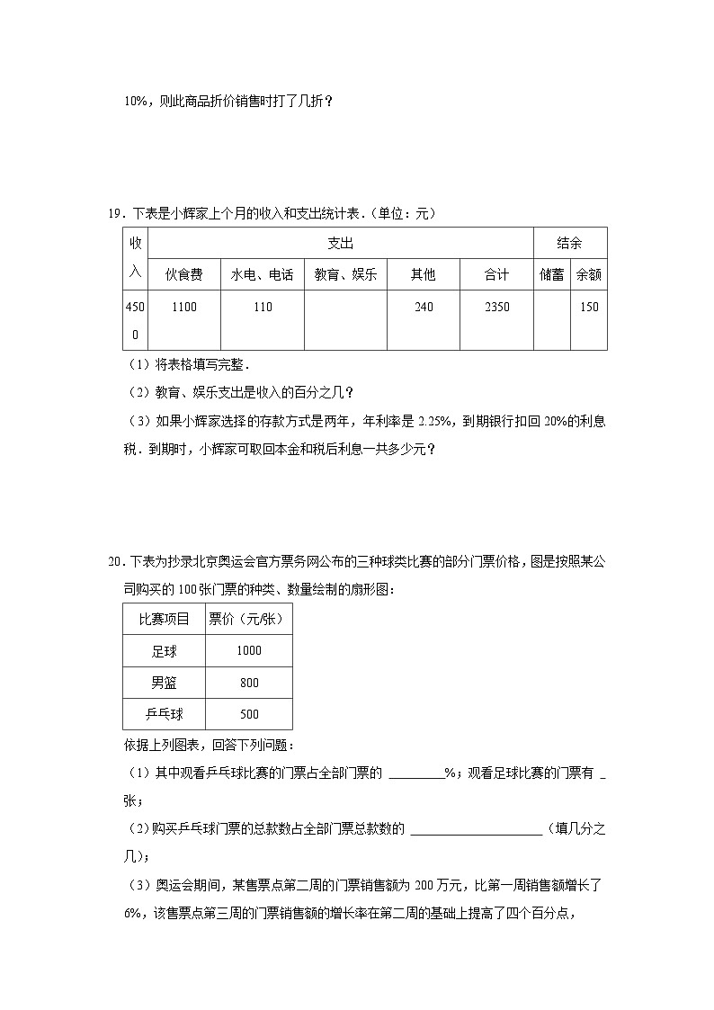 第2单元练习卷（单元测试）小学数学六年级下册 人教版 （进阶篇）第3页