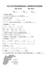 2023-2024学年山东省日照市岚山区三上数学期末学业水平测试试题含答案