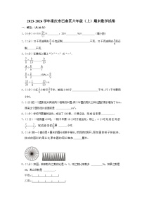 重庆市巴南区2023-2024学年六年级上学期期末数学试卷