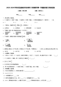 2023-2024学年河北省保定市定州市三年级数学第一学期期末复习检测试题含答案