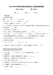 2023-2024学年浙江省舟山市定岱山县三上数学期末预测试题含答案